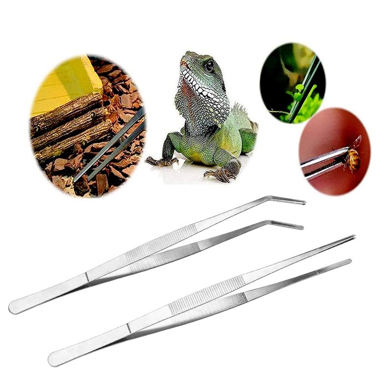 Kitchen Long Tweezers Set, LEEFONE 2 PCS 12 Inch Stainless