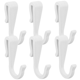 Cabilock 6pcs Kitchen Utility S Hooks Plastic S Shape Hooks for Hanging Bags Towels and Kitchen Accessories Wall Mountable Versatile Hooks for Home Organization