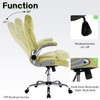 KCREAM Executive Office Chair,Velvet Office Chairs Green Chair with Lumbar
