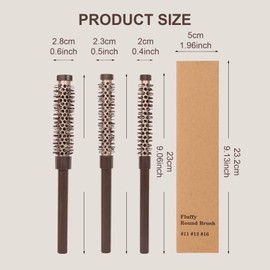 Round Hair Brush - ShiningUU 3 Pack Honeycomb High Skull Top Modeling Roller Comb | Barber Brush for Curly Hair & Blow Drying | High Crown Styling Brush Set for Women and Men​