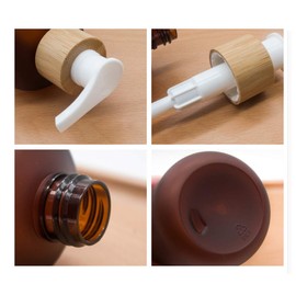 Bamboopack 2 Pack 250ml/8oz Empty Plastic Pump Bottle Toiletries Dispenser Soap Lotion Dispenser Containers Bath Accessories with Lotion Pumps