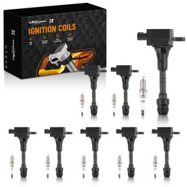maXpeedingrods UF510 Ignition Coil 4469 Spark Plug for Nissan Infiniti V8 5.6L Engine, 2004-2006 QX56 Armada, 2004-2007 Titan, 2004 Pathfinder (Set of 8)