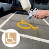 Kcgani 39.4" Handicap Parking Stencil Kit, Reusable Cardboard Handicap Stencil