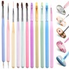 GeeRic 11 Pinceles para Uñas,Nail Art Pen Manicure Tool Set