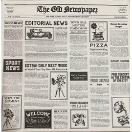 Papel grado alimenticio tipo periódico, papel de envoltura de alimentos resistente a la grasa para el hogar, cocina, envolver pan, hamburguesa y sándwich 30 x 30 cms de 100 hojas (100 piezas)