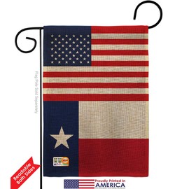 US Texas Burlap Garden Flag Set Mailbox Hanger Regional USA American Territories Republic Country Particular Area Small Decorative Gift Yard House Banner Double-Sided Made in 13 X 18.5