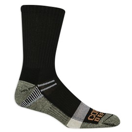 Copper Defense Men's Core Socks, Crew - Black, 6-12