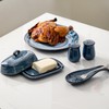 Hasense Ceramic Butter Dish and Spoon Rest, Salt and Pepper