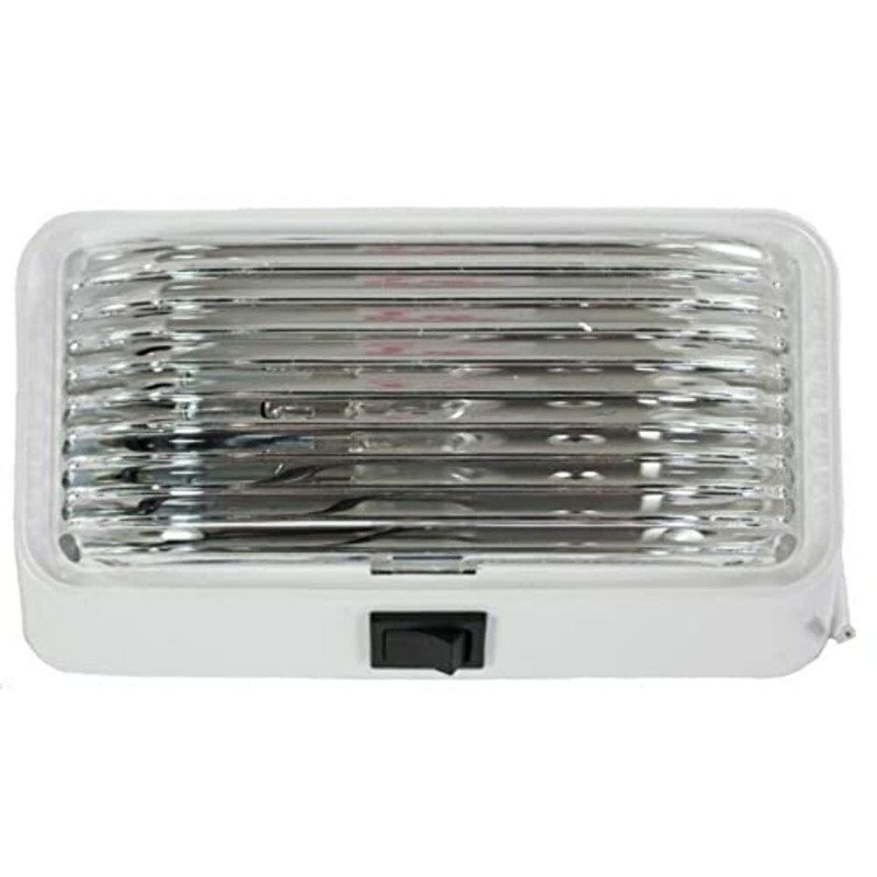Arcon 18104 12V Universal Porch/Utility Light with Clear Lens, White