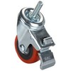 WOODRIVER 3" Caster Double Locking Swiveling with 3/8" Threaded Spindle