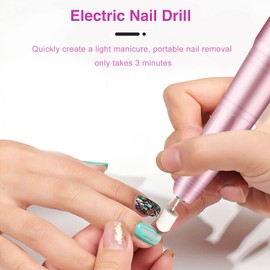 Professioneller Nagelschleifer, 35.000 U/min, elektrische Nagelfeile, kabellos, mit LED-Display, Maniküre-Set, Pediküre, wiederaufladbar, einstellbare Geschwindigkeit