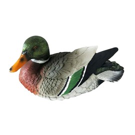 Hidyliu Decorative Duck Pond and Garden Mallard Plastic Decoy Pond Decoration Garden Decoration Animal Figure Floating Duck Replica Decoy Pond and Garden (Heroic)