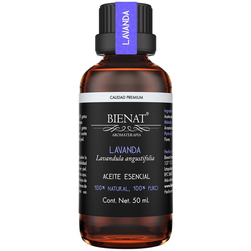 Bienat | Aceite Esencial de Lavanda 50mL Natural | Difusor