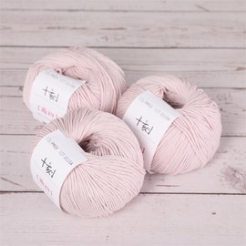 Lerchiyar - Hilo de algodón de punto y ganchillo, 100% hilo de algodón de fibra larga, deportes para bebés, 2 paquetes de 100 g/3.52 oz (por madeja de 50 g/162 yardas), color rosa morado