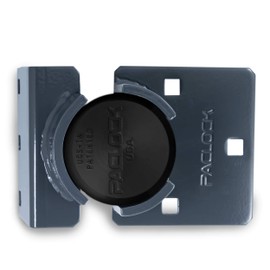 PACLOCK's UCS-7A/779 Hasp and Puck Combo Kit, High Performance 6-Pin Cylinder, One Lock Keyed to a Number U-Pick! w/ 2 Keys, Black Anod. Puck, Double Coated Grey Hasp