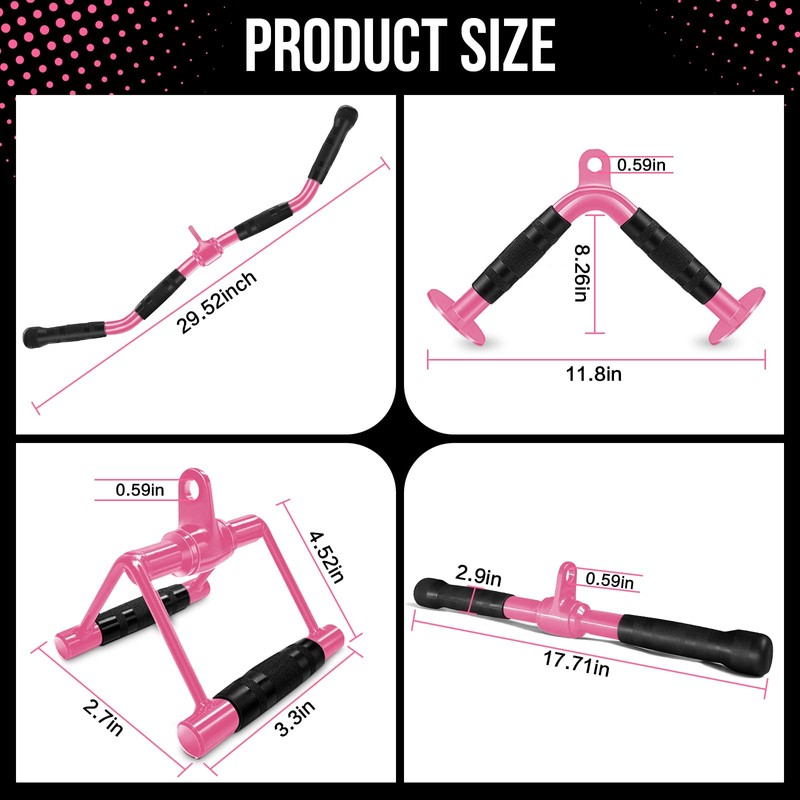WNOEY LAT Pulldown Attachments, Cable Machine Attachment Gym Accessories, Cable