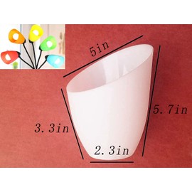 2 Pack Plastic Lampshade, 5.7 inch High, 4.1 inch Diameter, 1.65 inch Fitter, Replacement Plastic Lamp Shade for LED Floor Lamp