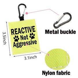 Reactive Not Aggressive Alert Hanging Patch Caution Stop Dog Alert Hanging Patches Nervous Dog Hanging Dog Alert Patches (C-Not Aggressive)