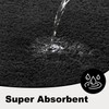 TYUU Black Bathroom Rug, Ultra Soft Bath Rugs Non Slip