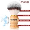 Anbbas 5IN1 Shaving Brush Set,Nylon Bristles Wood Handle and Stainless