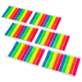 Thin Page Flags Markers Assorted Color, 1200 Pages Total, 0.24x1.73 Inch Standard Flag Tabs, 6 On-The-Go Dispensers/Combo Pack