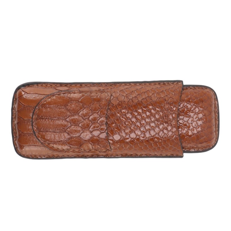 2 Finger Cigar Case Portable Waterproof Lightweight Artificial Leather Cigar