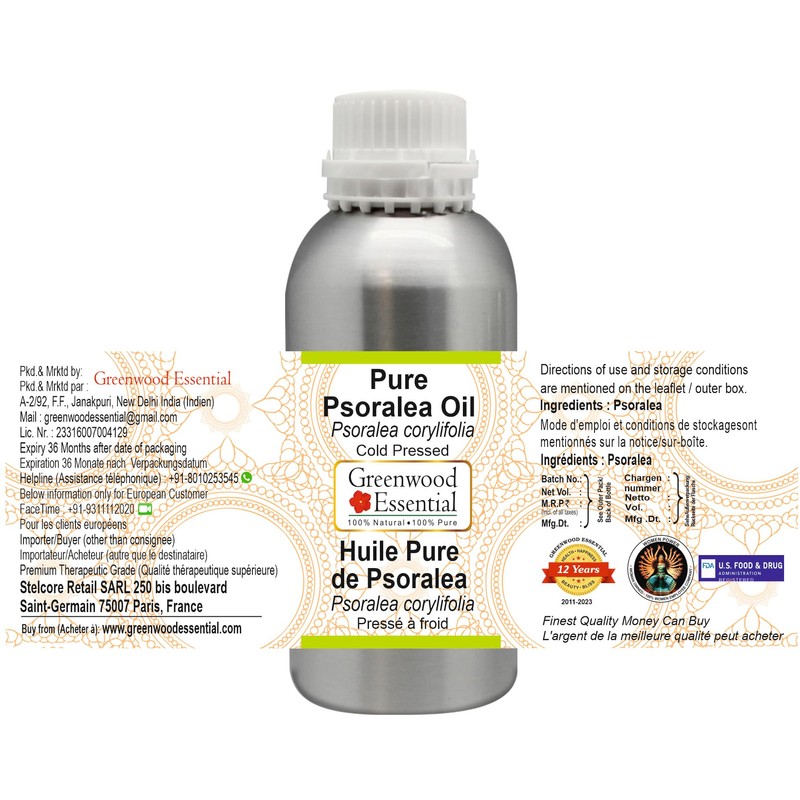 Greenwood Essential Pure Psoralea Oil (Psoralea corylifolia) Natural Therapeutic Grade