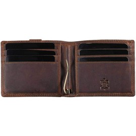 Pranke with Money Clip Genuine Leather 1179/A, brown, Vintage