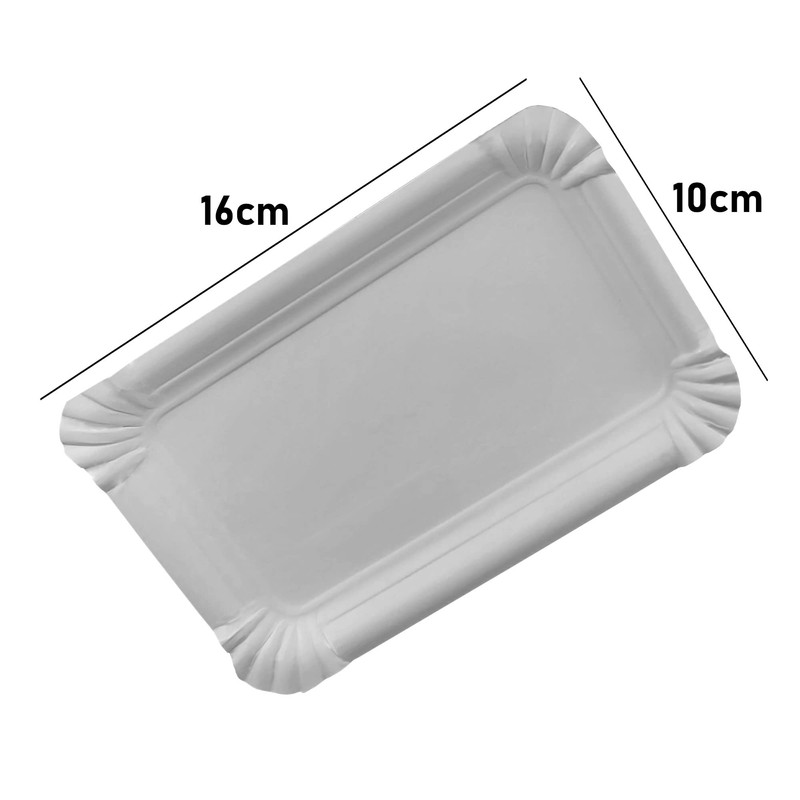 Gastro-Bedarf-Gutheil 250 Disposable Paper Plates Square in White 10 x