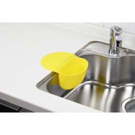 Petatto Pocket Sink, Triangular Corner, Garbage Container, Drainer, Hot Water Drainer, Washroom, Bathroom, Kitchen, Living Room, Small Storage (Yellow)