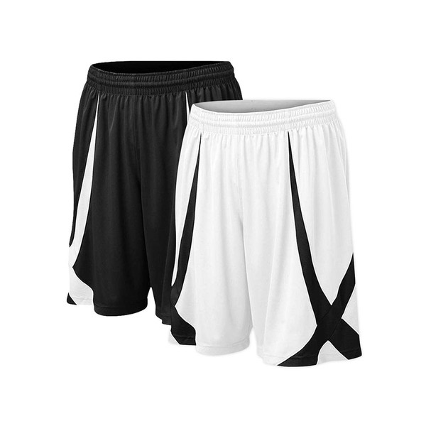 TopTie Men's Shorts Sports Casual Shorts No Pockets Basketball Soccer Walking