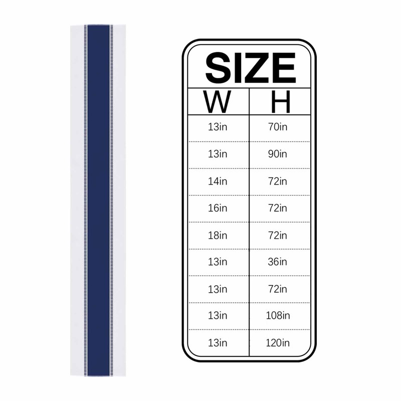 Modern Navy Blue Table Runners, Farmhouse Stripes Table Runner Dresser