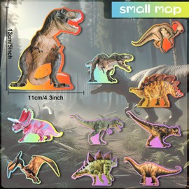 Chunnin Dinosaur Jigsaw & Toddler Puzzles for Kids Ages 3-8 Year Old Piece Dinosaur Themed Step by Step Puzzle for Toddler Children Preschool Learning Educational Puzzles Toys for Boys and Girls