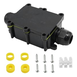 ZUDKSUY Waterproof Electrical Box Cable Junction Box Outdoor IP68 2Way Plug Line M20 Coaxial Cable Connector Wire Range 4 to 15mm Electrical External Power Cord Junction Boxes