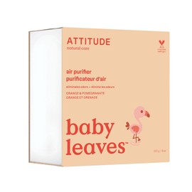 ATTITUDE Baby Air Purifier, Activated Carbon, Captures Stubborn Odors, Plant and Mineral-Based, Vegan, Orange and Pomegranate, 227 grams