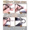 ZEXIJOW Pack of 2 Key Fobs for Car Motorcycle, Leather