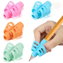Pencil Grip (5 Counts), Silicone Pencil Grip without Pencil, Writing Aid Tool, Writing Stationery Supplies for Students, School Supplies