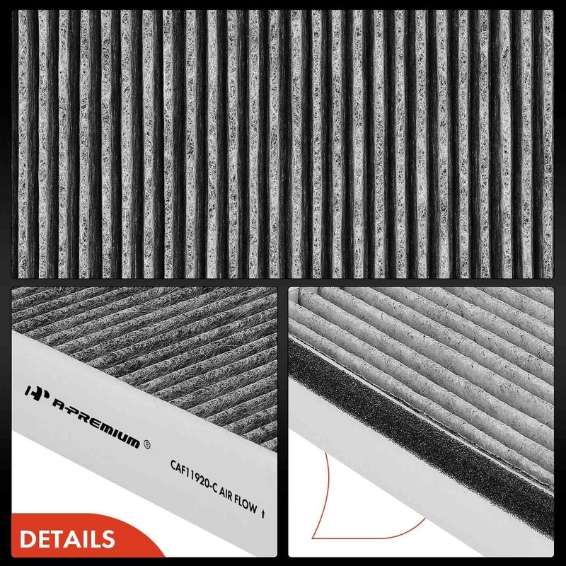 A-Premium - Filtro de aire de cabina de 2 piezas