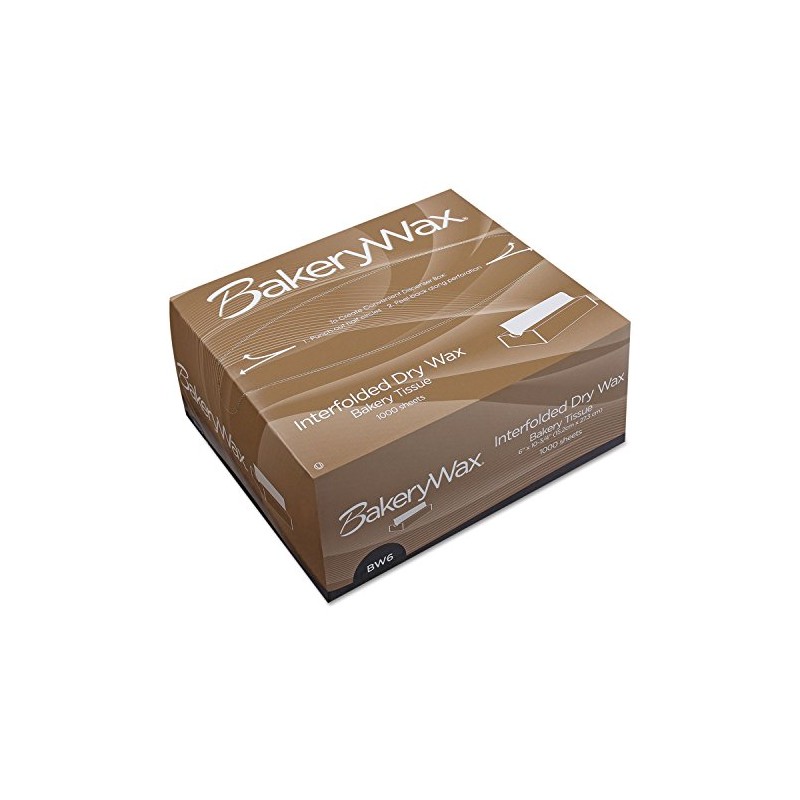 Ecocraft Interfolded Dry Wax Bakery Tissue, 8 X 10.75, White,