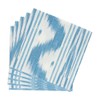 Caspari Toile De Nantes Blue Paper Linen Dinner Napkins -