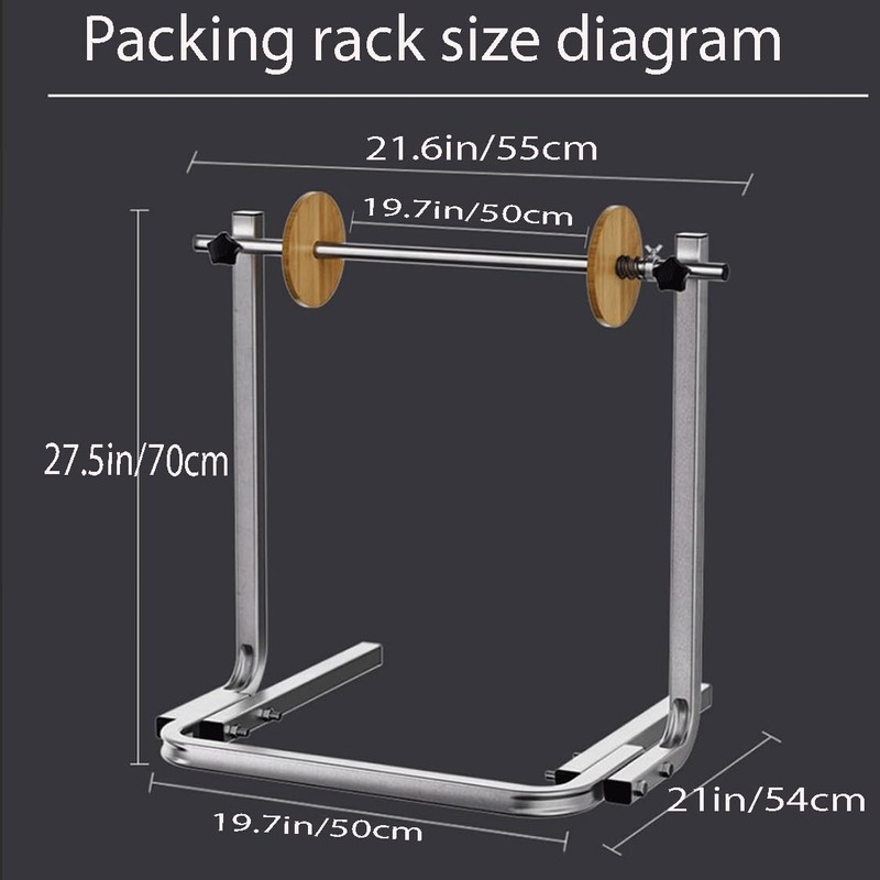 Bubble Film Reel Rack, Metal Floor Mount Bracket for Packaging