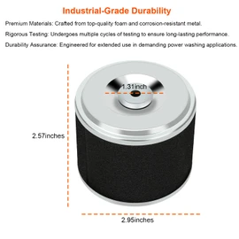 212cc Air Filter Kit Compatible with Predator Accessories Parts 2 Pack | for 212 Gas Powered Engine Pressure WasherOnewash 6602 6470 6590 6924 3100Psi 2500Psi 3600Psi Speedwash 0J88870129