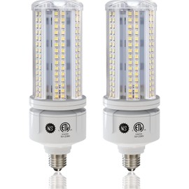 NS LED Corn Light Bulbs, 60W 7530 Lumens, 6000K Cool White, E26 Base, 2-Pack