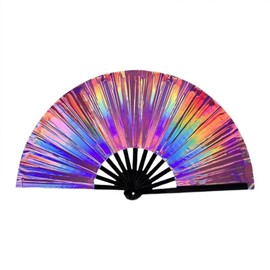 Folding Hand Fan, Large Hand Fan Craft for Women, Chinese Japanese Photo Props, Fashion Accessories with Wood Frames for Dancing, Cosplay, Party Decorations