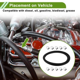 HOPESPANNER 1/4" Fuel Line Kit 15.09ft Vacuum Hose Automotive Fuel Hose with 10 Clamps 1 Set