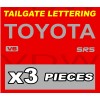 TOYOTA SILVER TOYOTA SR5 V6 DECAL TRUCK TAILGATE LETTERS 89-99