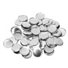 100 Sets Pin Back Button Parts Round Shape Metal Back