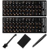 Russian Keyboard Stickers[5 in 1],Cyrillic Keyboard Letter Replacement Sticker Black