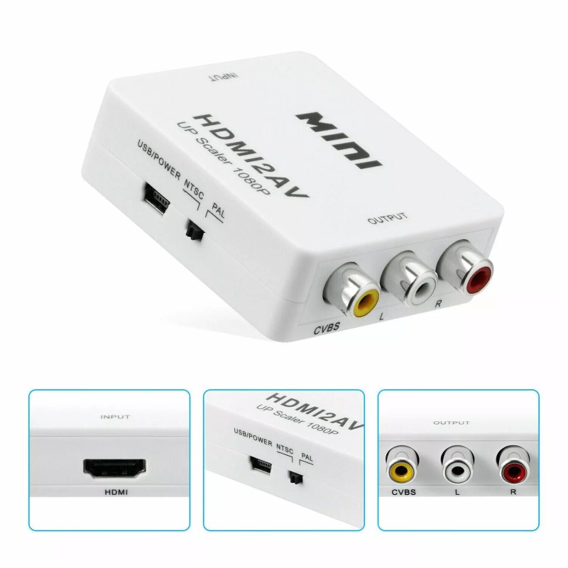 Miniduino HDMI2AV Mini Converter HDMI To AV Adapter HDMI to