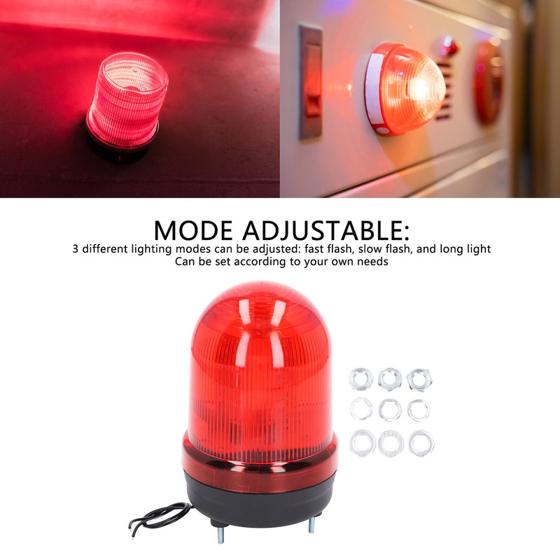 Industrial LED Rotating Strobe Mini Modes Adjustable Mute Emergency Light